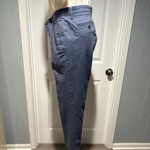 Good Threads Men's Slim Fit Chinos Size 36W 33L. The color is Slate blue - Picture 4 of 9